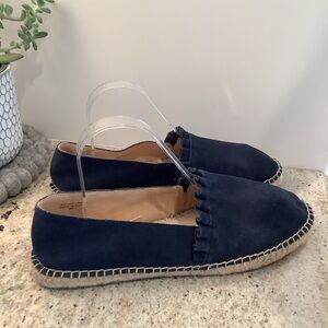 Talbots Dark Blue Suede Slip-Ons Size 9 Izzy Espadrilles
